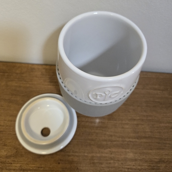 Pampered Chef White and Gray Ceramic Egg Cooker - Picture 4 of 5